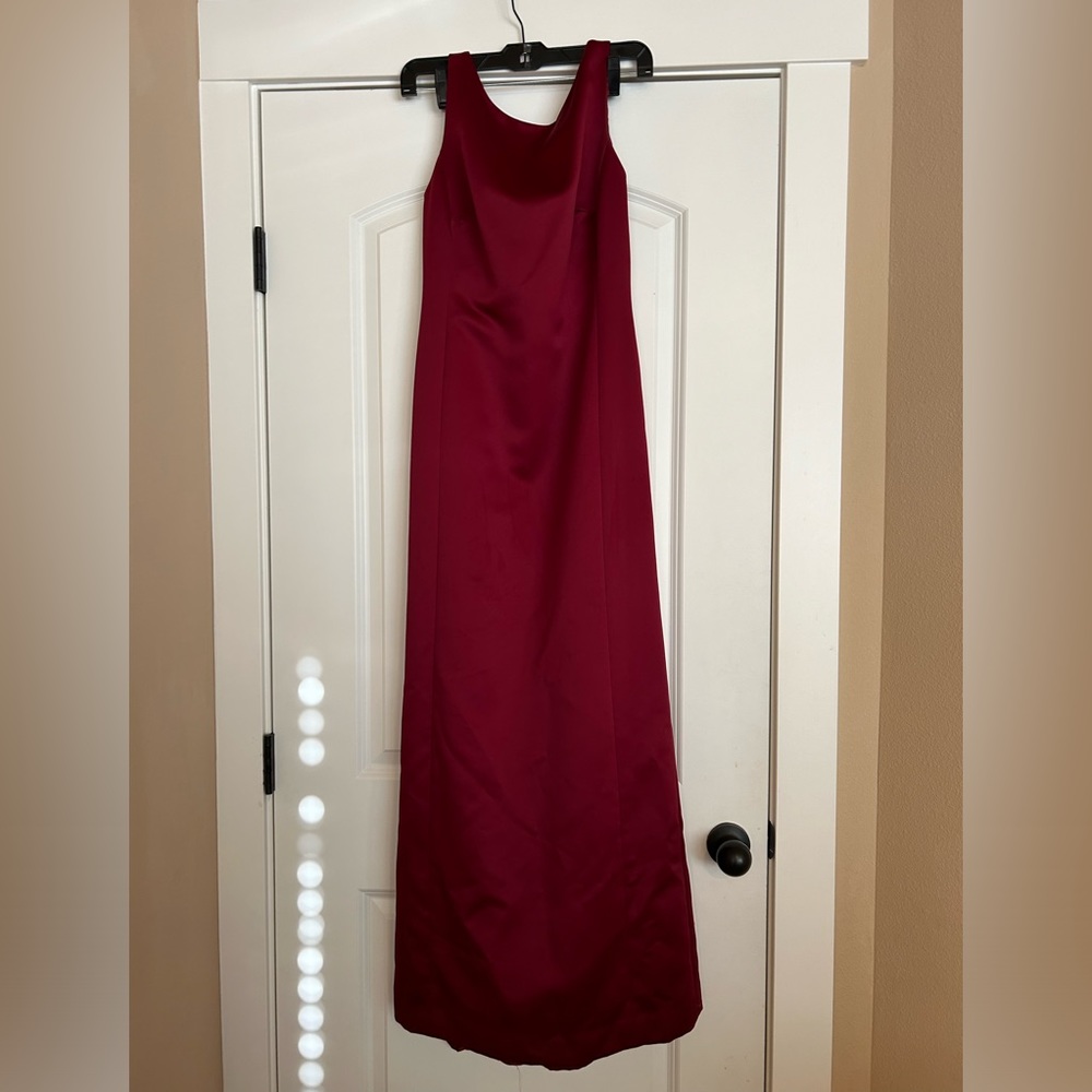 Ann Taylor satin burgundy dress size 2. NWT.